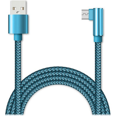 Кабель USB - microUSB, 1.0м, Jet.A [JA-DC25 1m Blue] синий, в оплетке, 2А