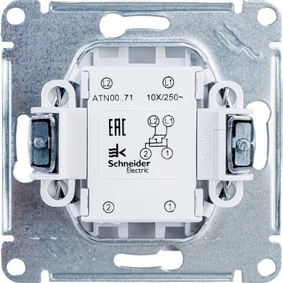 Переключатель перекрестный с/у 1-кл 10А, IP20, Schneider Electric ATLASDESIGN [ATN000171] белый