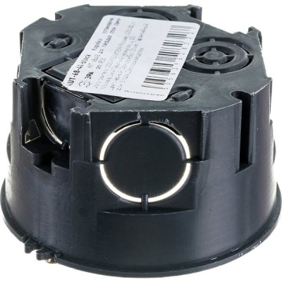 Коробка установочная с/у для твердых стен d68*40мм, саморезы, черная, ЭРА [KUT-68-40-black]