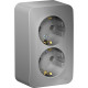 Розетка о/у 2x2P+E 16А, изол.пл., Schneider Electric Blanca [BLNRA010213] алюминий 