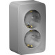 Розетка о/у 2x2P+E 16А, со шторками, Schneider Electric Blanca [BLNRA011213] алюминий