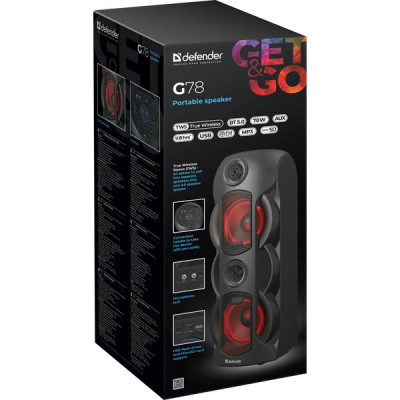 Колонки DEFENDER G78, BT, 70W, BT/FM/TF/USB/MIC/Light [65178]
