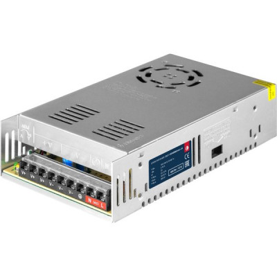 Блок питания 12V 400W, IP20, металл корпус стандарт, кулер, ELF [ELF-12E400BEmini-JH]