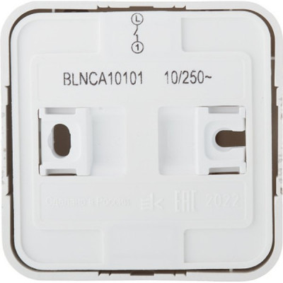 Выключатель возвратный о/у 1-кл 10А, изол.пл., Schneider Electric Blanca [BLNCA101013] алюминий