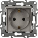Розетка с/у 2P+E 16A, со шторками, с крышкой, ЭРА12 [12-2103-16][10] титан