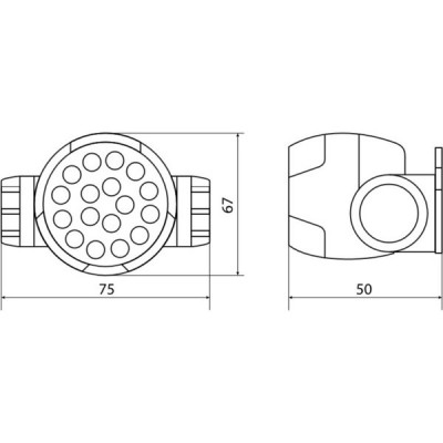 Фонарь налобный 18LED, питание 3хAAA, TDM [SQ0350-0004]