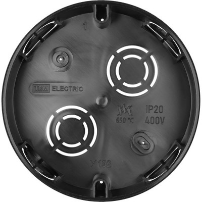 Коробка распаячная с/у d102*30мм, для твердых стен, с крышкой, IP20, TDM У192 [SQ1402-0192]