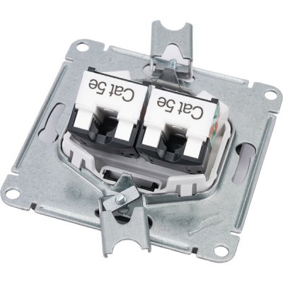 Розетка с/у компьютерная 2xRJ45, IP20, Schneider Electric ATLASDESIGN [ATN000685] мокко