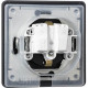Розетка с/у 2P+E 16А, IP44, с крышкой/шторками, Schneider Electric Glossa [GSL000748] антрацит