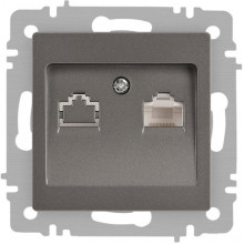 Розетка с/у компьютерная RJ45, Intro Accent [6-303-09] титан