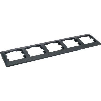 Рамка 5п, IP20, горизонтальная, Schneider Electric Glossa [GSL000705] антрацит