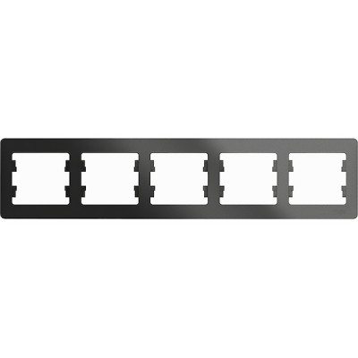 Рамка 5п, IP20, горизонтальная, Schneider Electric Glossa [GSL000705] антрацит