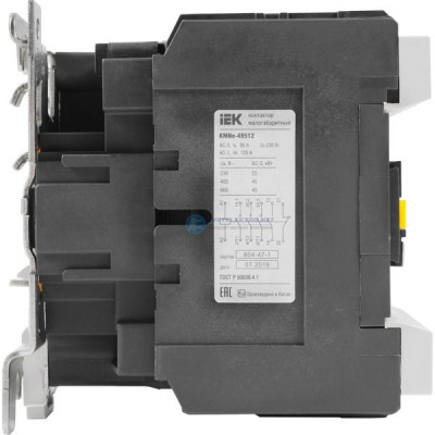 Контактор КМИ-49512 95А 230В/АС3 1НО 1НЗ, IEK [KKM41-095-230-11]