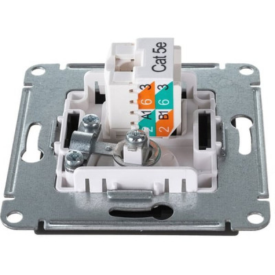 Розетка с/у TV+RJ45 5e, IP20, Schneider Electric ATLASDESIGN [ATN001089] карбон