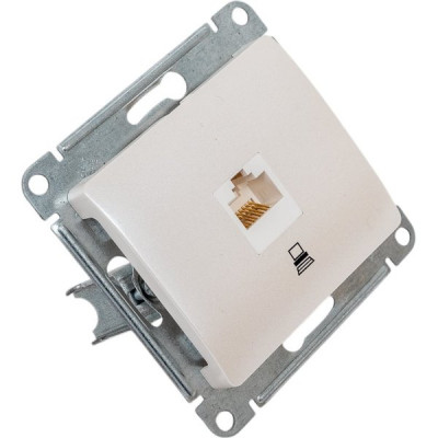 Розетка с/у компьютерная 1xRJ45, IP20, Schneider Electric Glossa [GSL000681K] перламутр