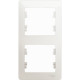 Рамка 2п, IP20, вертикальная, Schneider Electric Glossa [GSL000606] перламутр