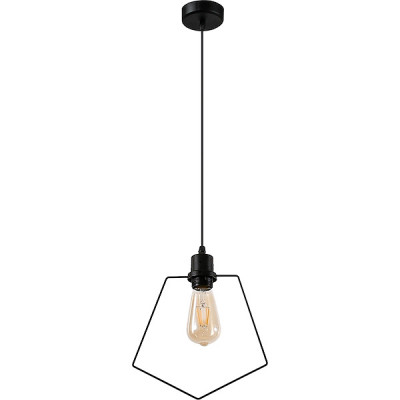 Светильник подвесной 1*E27*40W, металл, d250*780, планка, ЭС [18301L/1BK] черный