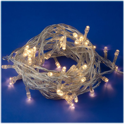Гирлянда Нить  5м, прозр., 50LED, теплый белый свет, Uniel [ULD-S0500-050/DTA WARM WHITE]