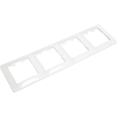 Рамка 4п, IP20, вертикальная, Schneider Electric Glossa [GSL000108] белый