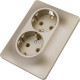Розетка с/у 2x2P+E 16A, Schneider Electric Glossa [GSL000424] титан