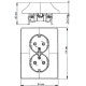 Розетка с/у 2x2P+E 16A, Schneider Electric Glossa [GSL000424] титан