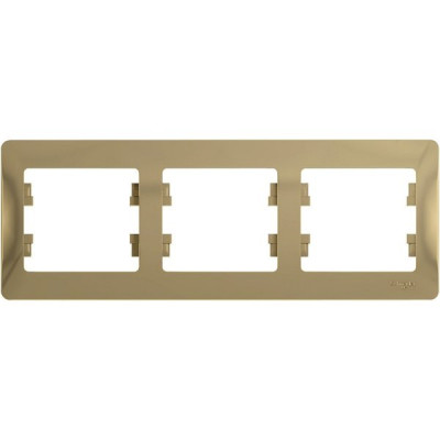 Рамка 3п, IP20, горизонтальная, Schneider Electric Glossa [GSL000403] титан