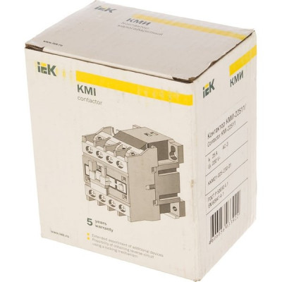 Контактор КМИ-22511 25А 230В/АС3 1НЗ, IEK [KKM21-025-230-01]
