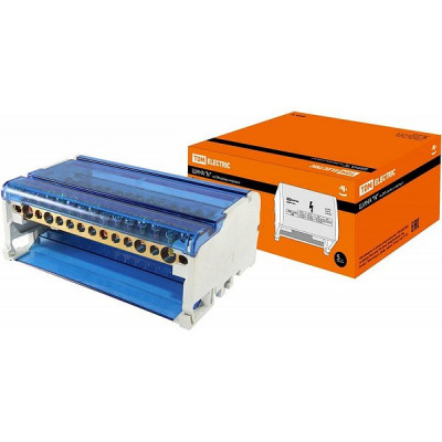 Шины на DIN-рейку в корпусе (кросс-модуль) 4х15 3L+PEN, TDM [SQ0801-0011]