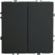 Переключатель с/у 2-кл 10А, STEKKER Эмили [RSW10-5107-05] черный уголь soft touch