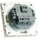 Переключатель с/у 1-кл 10А, IP20, STEKKER Эмили [RSW10-5105-01] белый фарфор soft touch