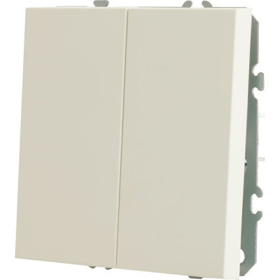 Переключатель с/у 2-кл 10А, STEKKER Эмили [RSW10-5107-01] белый фарфор soft touch