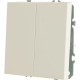 Переключатель с/у 2-кл 10А, STEKKER Эмили [RSW10-5107-01] белый фарфор soft touch