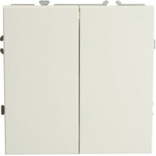 Переключатель с/у 2-кл 10А, STEKKER Эмили [RSW10-5107-01] белый фарфор soft touch