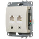 Розетка с/у компьютерная 2xRJ45, IP20, Schneider Electric Glossa [GSL000285KK] бежевый