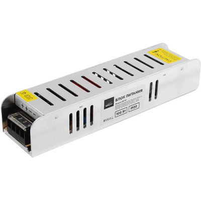 Блок питания 24V 100W, IP20, металл решетка узкий, Apeyron [03-99]