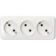 Розетка о/у 3x2P 10А, SmartBuy Юпитер [SBE-03w-10-S3-N] белый