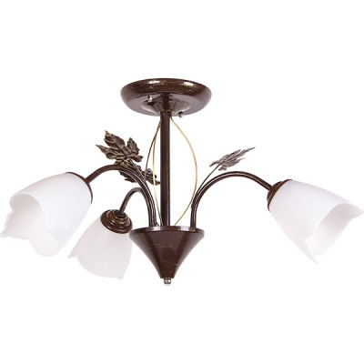 Люстра потолочная 3*E27*15W, пластик, d530*450*320, планка, 21Век [1007/3 BR+GD] кор/золото