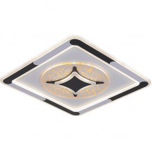 Люстра LED 152W, 3000-6000K, 10600Лм, ПДУ, 470*470*60, PL [7017 WHT+BLK] белый+черный