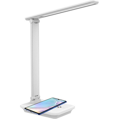 Светильник настольный LED 12W, 3000-6500K, 550Лм, сенсорн./диммер/беспр.зарядка, GL [GLTL-042] белый