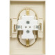 Розетка с/у 2x2P+Е 16A, IP20, со штор., в сборе, Schneider Electric ATLASDESIGN [ATN000226] бежевый
