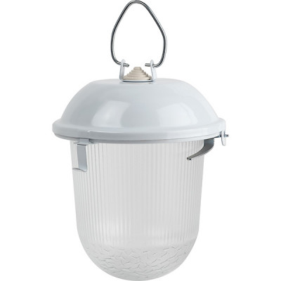 Светильник ЖКХ 1xE27x100W стекло без решетки, крюк, 166*290 [НСП 02-100-001 У2 IP52] белый