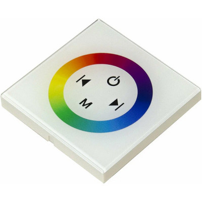 Контроллер ленты LED RGB 12/24В MAX 12А, встраиваемый, с диммером, 86х86х34, Apeyron [04-09]