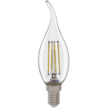 Лампа LED E14/C37 свеча на ветру, 10W, FILAMENT, 6500K, 810Лм, GL [GLDEN-CWS-10-230-E14-6500]