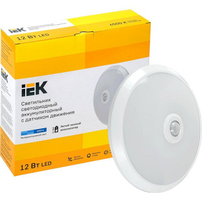 Светильник ЖКХ LED 12W круг, 6500K, 960Лм, IP20, d292, ИК д/д, аккум 3ч, IEK ДПБ 2004 [...]