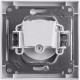 Розетка с/у 2P 16A, IP20, в сборе, Schneider Electric ATLASDESIGN [ATN000340] алюминий