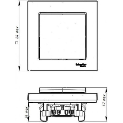 Выключатель с/у 1-кл 10А, IP20, в сборе, Schneider Electric ATLASDESIGN [ATN000112][15] белый