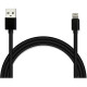 Кабель USB - Lightning, 2.0м, Jet.A [JA-DC44 Black] в оплётке, черный