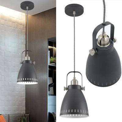 Светильник подвесной 1*E27*60W, металл, d17см, ARTSTYLE [HT-S845] черный/никель 