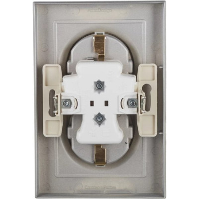 Розетка с/у 2x2P+Е 16A, IP20, в сборе, Schneider Electric ATLASDESIGN [ATN000324] алюминий
