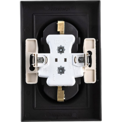 Розетка с/у 2x2P+Е 16A, IP20, в сборе, Schneider Electric ATLASDESIGN [ATN001024][6] карбон